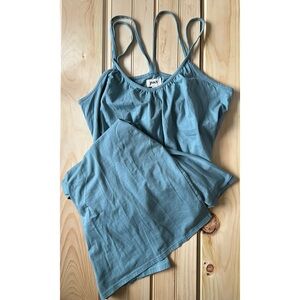 pact Mineral Blue Strappy Dress
